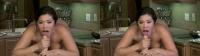 sexy brunette cook sucks dick POV style for 3D TV