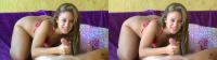 side by side 3d horny teen giving a POV blowjob in true color 3D