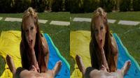 Side by side 3d pov blowjob by blonde babe Nikki Sexx