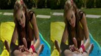 stereoscopic outdoors fellatio in POV SBS 3D XXX image