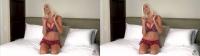 bigboobed blonde MILF suprising hubby in sexy lingerie on their bed in SBS 3D