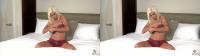3D TV pornstar stripping on the bed featuring blonde Puma Swede