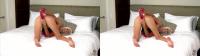 side-by-side 3D Milf using a gigantic toy in her ass