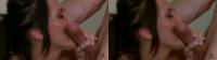 stereoscopic porn with brunette babe licking the shaft of her favorite cock