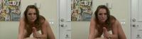 3D TV cute blonde babe gives fellatio in POV 3D