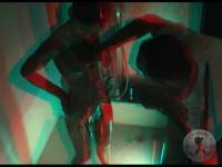 indo babe getting showered in anaglyph 3-d