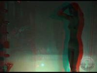 hot babe washing her hairs in real 3d