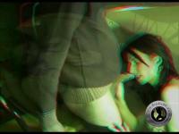 anaglyph 3d hot Belgian club babe gives oral sex by the bar