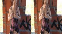 sexy french slut pinching her nipples for 3D TV