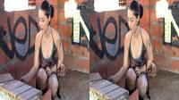 sexy french slut in a skirt finding something interesting for 3-D TV