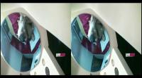 peeking trough the window to see a space couple fucking in true color 3d