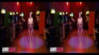3D TV couple fucking in the center of a game arcade
