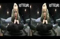 blonde army chick enjoys superiors big cock in her wet pussy while she stands guard in front of the 3d camera