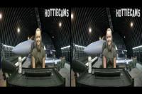 blonde cute army babe in SBS 3D