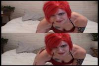 over under 3d softcore porn teaser featuring redhead abby in sexy red lingerie on the bed