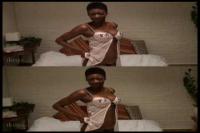 jocelyne is a black girl doing a sensual striptease in true color 3D