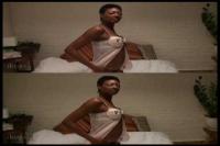 black babe seducing the 3d camera