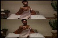 3D TV striptease by ebony amateur