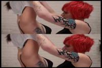 abby undresses gab in amateur lesbian pormovie in over under 3-D
