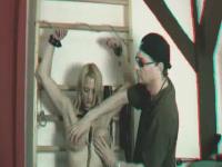 blonde humiliated in front of the 3D camera
