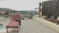 anaglyph 3d sexy topless brunette babe