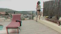 stereoscopic erotic model showing her sexy skin and perky boobs to the 3d camera