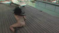 stereoscopic nude hottie on the sundeck