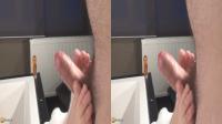 SBS 3D mature gives footjob to the cameraman