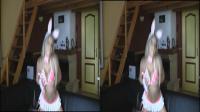 HD SBS 3D blonde bunny taking her sexy top off