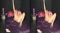 high heeled blonde bimbo fingering her ass in SBS HD 3-D