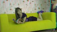 sexy russian slut in red cyan 3d