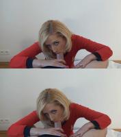 stereoscopic fellatio by blonde babe in star trek uniform