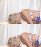 true color 3D deepthroat blowjob by blonde sexy babe Anastasia Devine