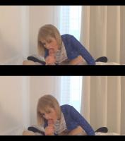 blonde babe gives POV oral sex in over/under 3D